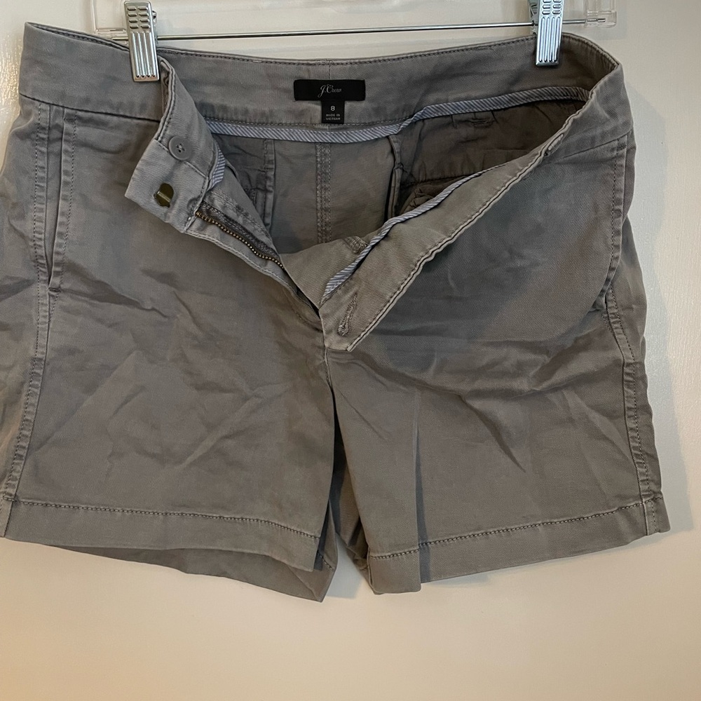 J. Crew gray chino shorts size 8